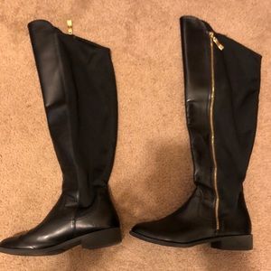 Black knee high boots